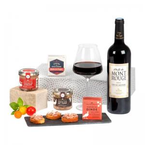 Cadeau gourmand terrasse du cafe le soir coffret ideal pour les epicuriens